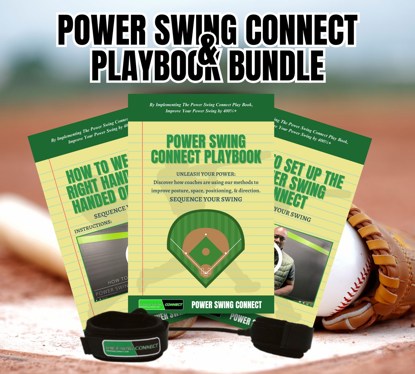 POWER SWING CONNECT + Playbook (2 Pack) (1 Thick + 1 Slim)